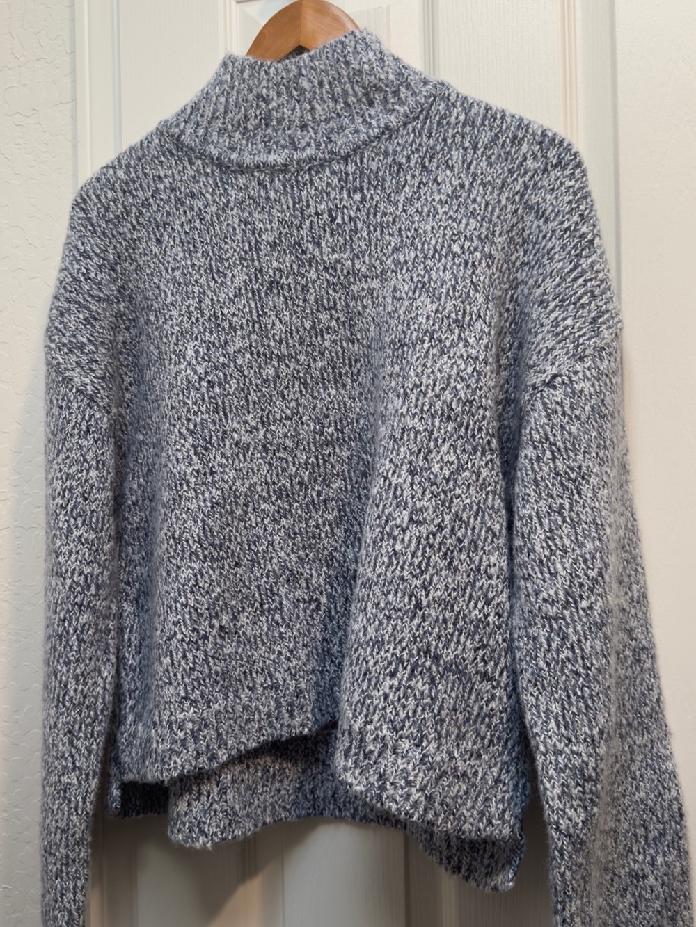 Cozy Marled Gray Turtleneck Sweater